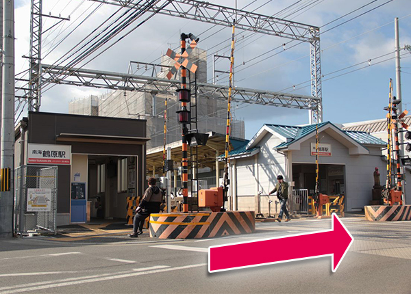 南海線鶴原駅から西へ向かいます。
